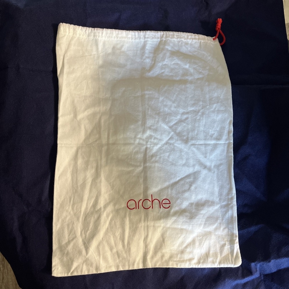 Arche Dust Bag White Red Logo Storage Travel Protection 18.5x13.5 A377